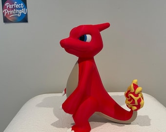 Charmeleon Pokémon, figura impresa en 3D, decoración Pokémon, juguete coleccionable, regalo único para fans.