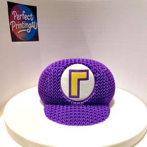 Waluigi, 3D Gedrucktes Strickoptik Gamer Dekor