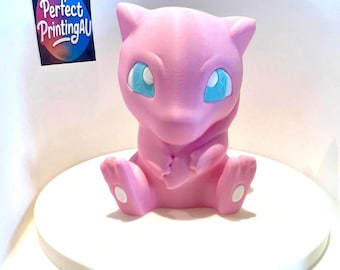 Figura impresa en 3D de Mew Pokémon, decoración Pokémon, juguete coleccionable, regalo único para fans.