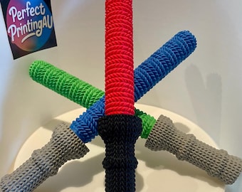 Star Wars lightsaber, 3D printed knitted look