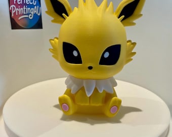 Figura impresa en 3D de Jolteon Pokémon, decoración Pokémon, juguete coleccionable, regalo único para fans.