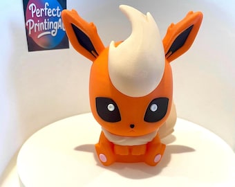 Figura impresa en 3D de Flareon, Pokémon, decoración, juguete coleccionable, regalo único para fans.
