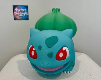 Figura de Bulbasaur de Pokémon, impresa en 3D, decoración de Pokémon, juguete coleccionable, regalo único para fans.