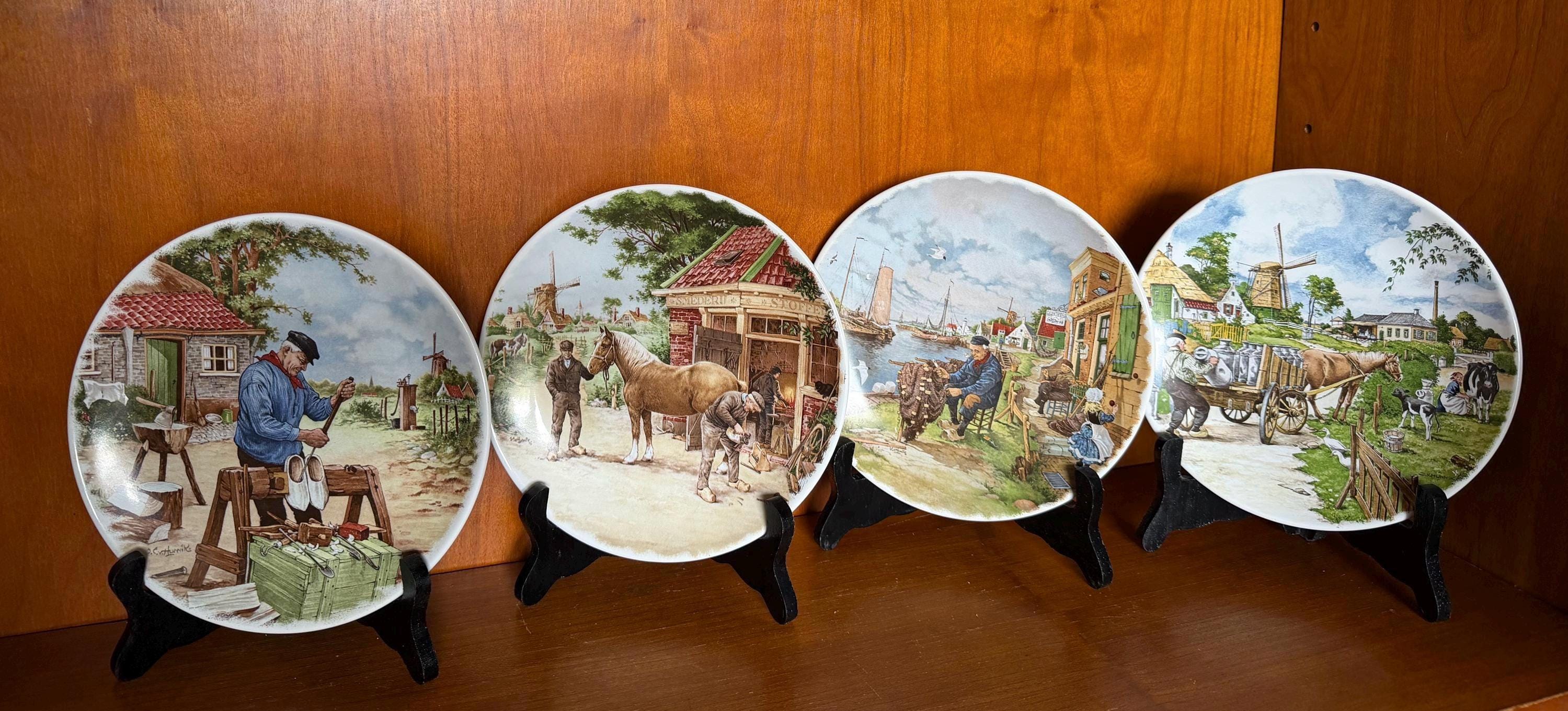  schwabap オランダ絵皿　ビンテージ Royal Schwabap Holland Dutch Plate - Etsy