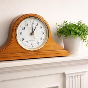 Lone Oak Mantle Clock Westminster Chime