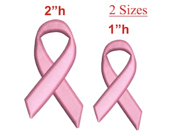 Mini Breast Cancer Awareness Embroidery Logo, Embroidery Design Digital files, Multiple Formats (Instant Download)