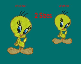Tweety Bird Machine Embroidery Pattern Design Digital File design: Multiple Formats (Instant Download)