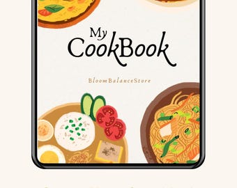 Digital Recipe Book: Cookbook Organizer (PDF Download for Goodnotes App)