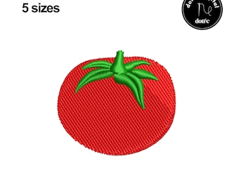 Tomato Embroidery Design, Vegetable Machine Embroidery File, Food Embroidery, Kitchen Embroidery, Digital Download