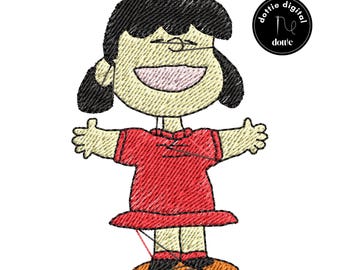 Lucy Embroidery Design, Digital Download, Peanuts-Inspired Machine Embroidery Pattern