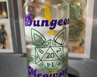 DnD Dungeon Master Color Changing Glass Can Cup