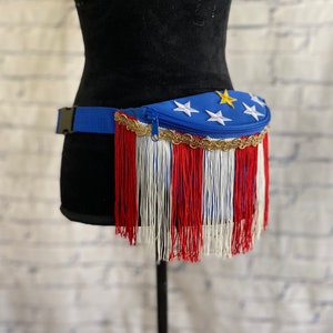 Red White and Blue American Flag Fanny Pack Rave Fanny Pack - Etsy