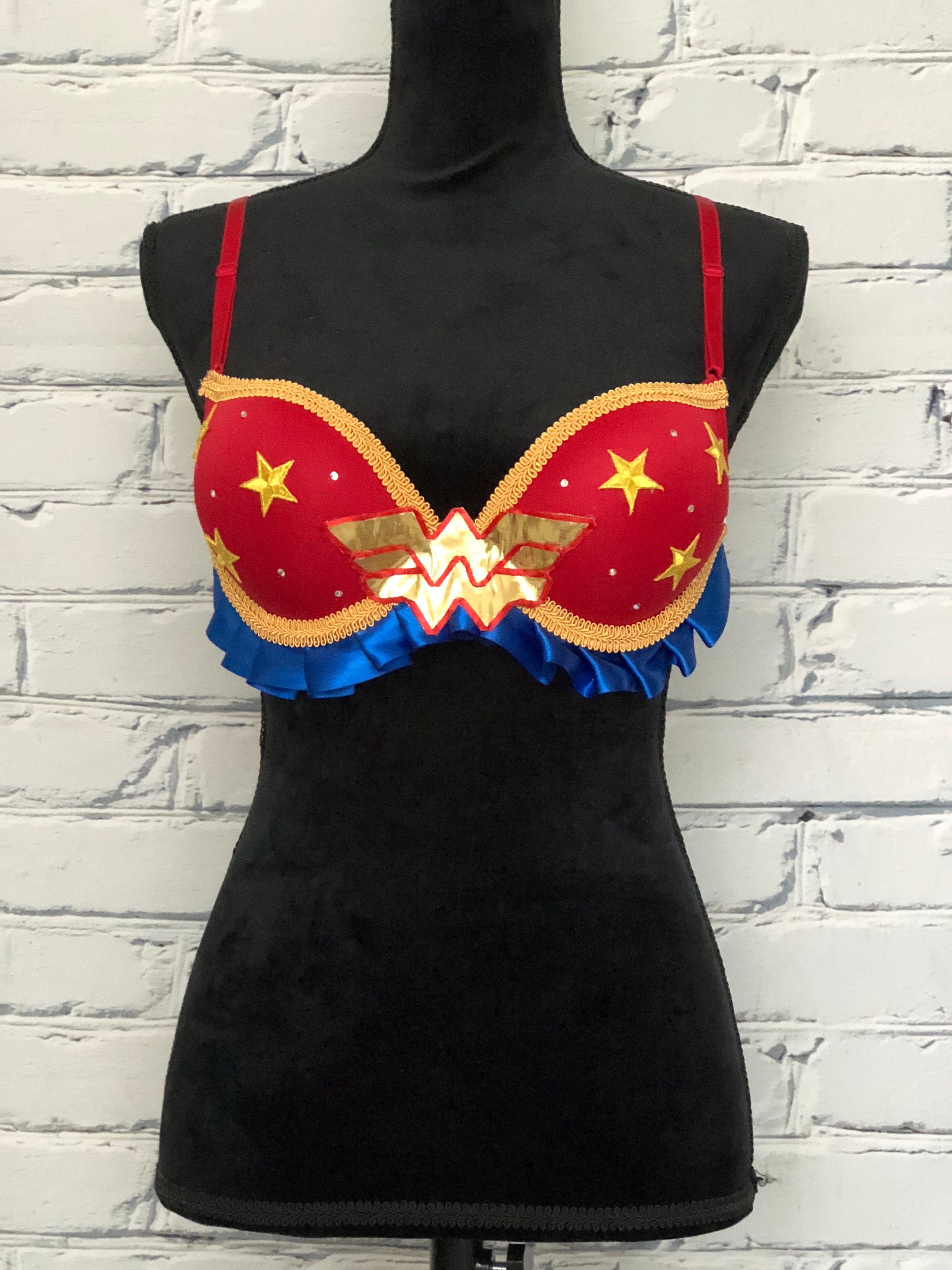 Wonder Woman Golden Lasso Inspired Rave Bra Perfect for Rave pic