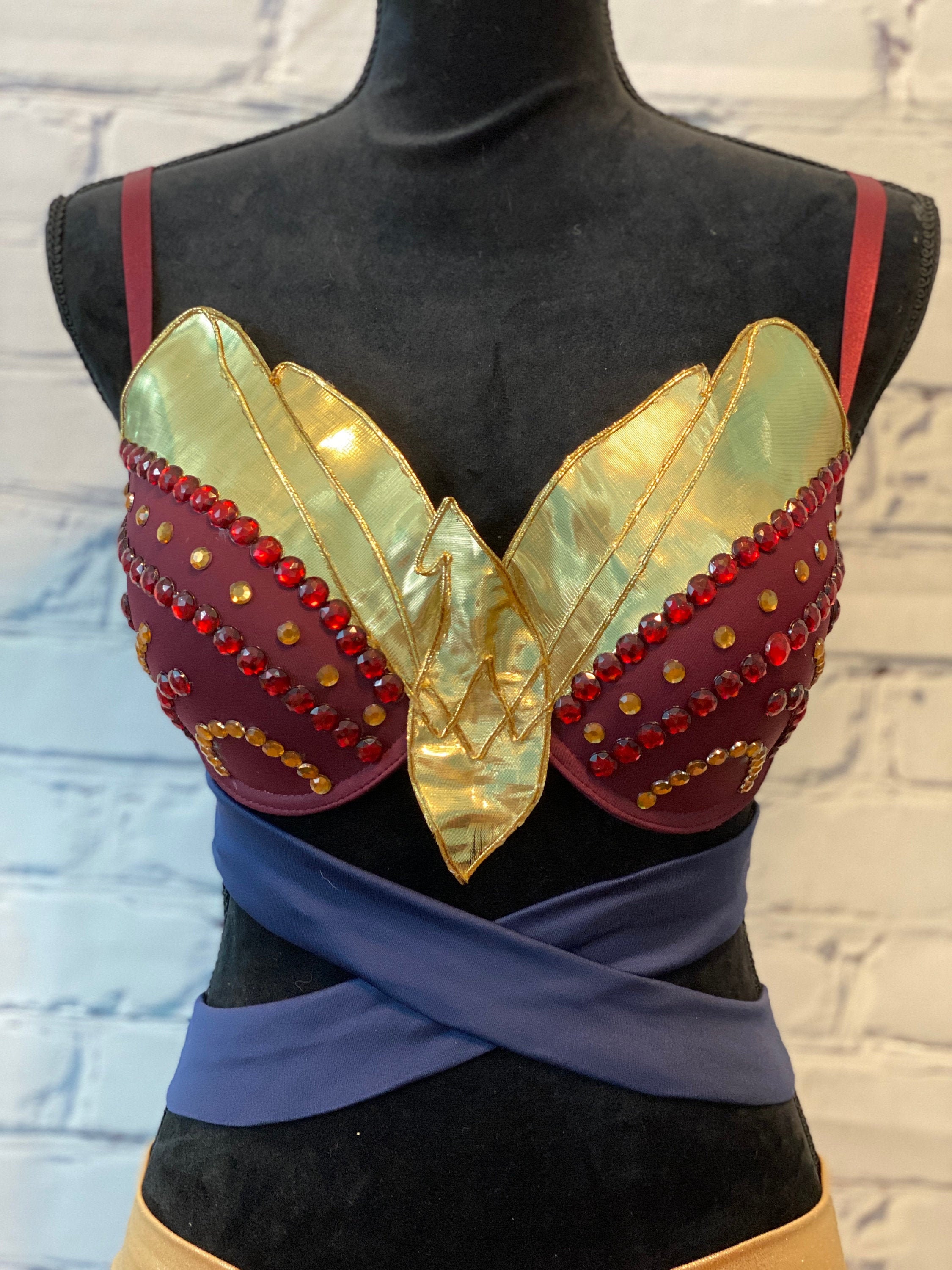 Dc's Wonder Woman Movie Inspired Rave Bra Perfect for a Rave