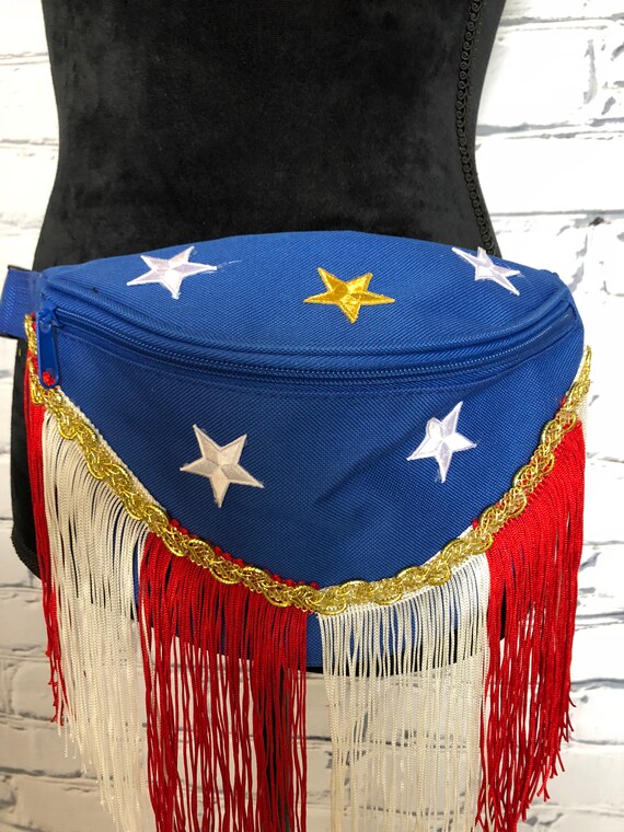 Red White And Blue American Flag Fanny Pack Rave Fanny Pack Etsy
