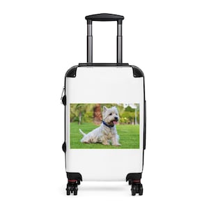 Maleta personalizada con foto de perro, adorable equipaje para mascotas, regalo para amantes de los perros, bolsa de viaje personalizable para mascotas, equipaje de mano para amantes de los animales.