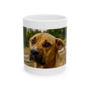Dog Lover&#39;s Ceramic Mug, Custom Pet Gift, Coffee Cup for Pet Owners, Animal Lover Present, Cute Dog Mug