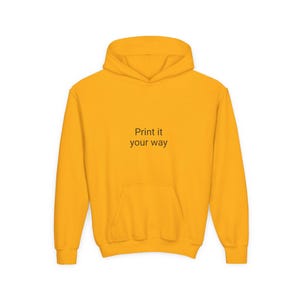Customizable Youth Hoodie - Express Yourself! | Personalized Hoodie, Gift for Teens, Casual Wear, Everyday Use, Print It Your Way