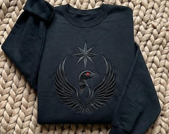 Minnesota Rebel Alliance Embroidered Sweatshirt, MN State Bird Loon Political Hoodie, Minimalist Minneapolis Pride Sweater