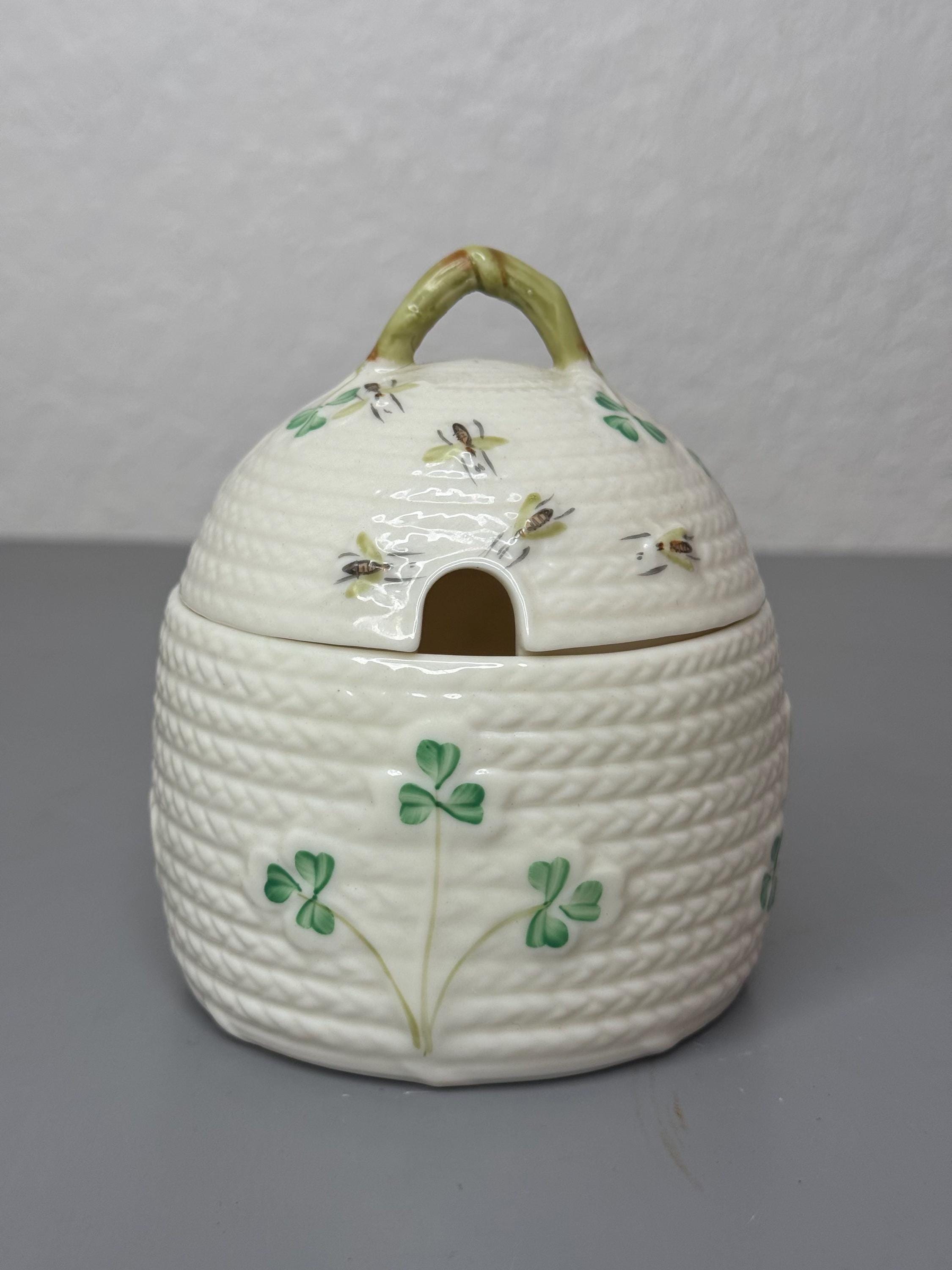 Belleek Honey Pot - Etsy