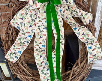 Wired Ribbon Bow for Your Wreath:  Front Door Decor