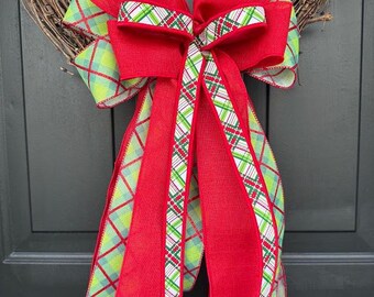 Wired Ribbon Bow for Your Wreath:  Front Door Decor