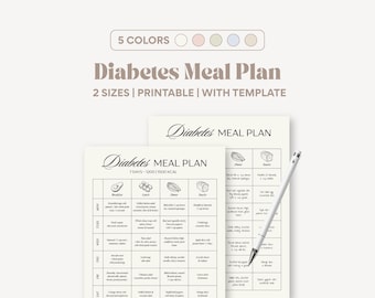 Plan de comidas para diabéticos de 7 días: Planificador semanal con refrigerios