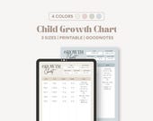 Minimalist Kids Growth Chart Printable: Kids Weight & Height Tracker