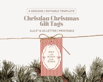 Christian Christmas Gift Tag: Jesus Is The Reason For The Season