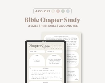 Bible Chapter Study Guide Template: Printable & Digital (GoodNotes)