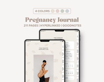 Pregnancy Journal, First Time Mom Planner, Birth Plan (Digital Download)