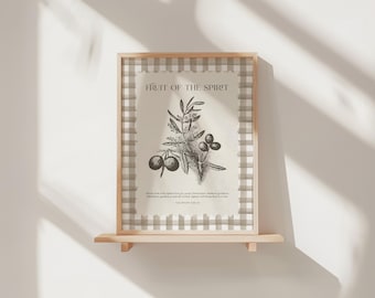 Fruit of the Spirit Wall Art: Christian Artwork, Bible Verse Print