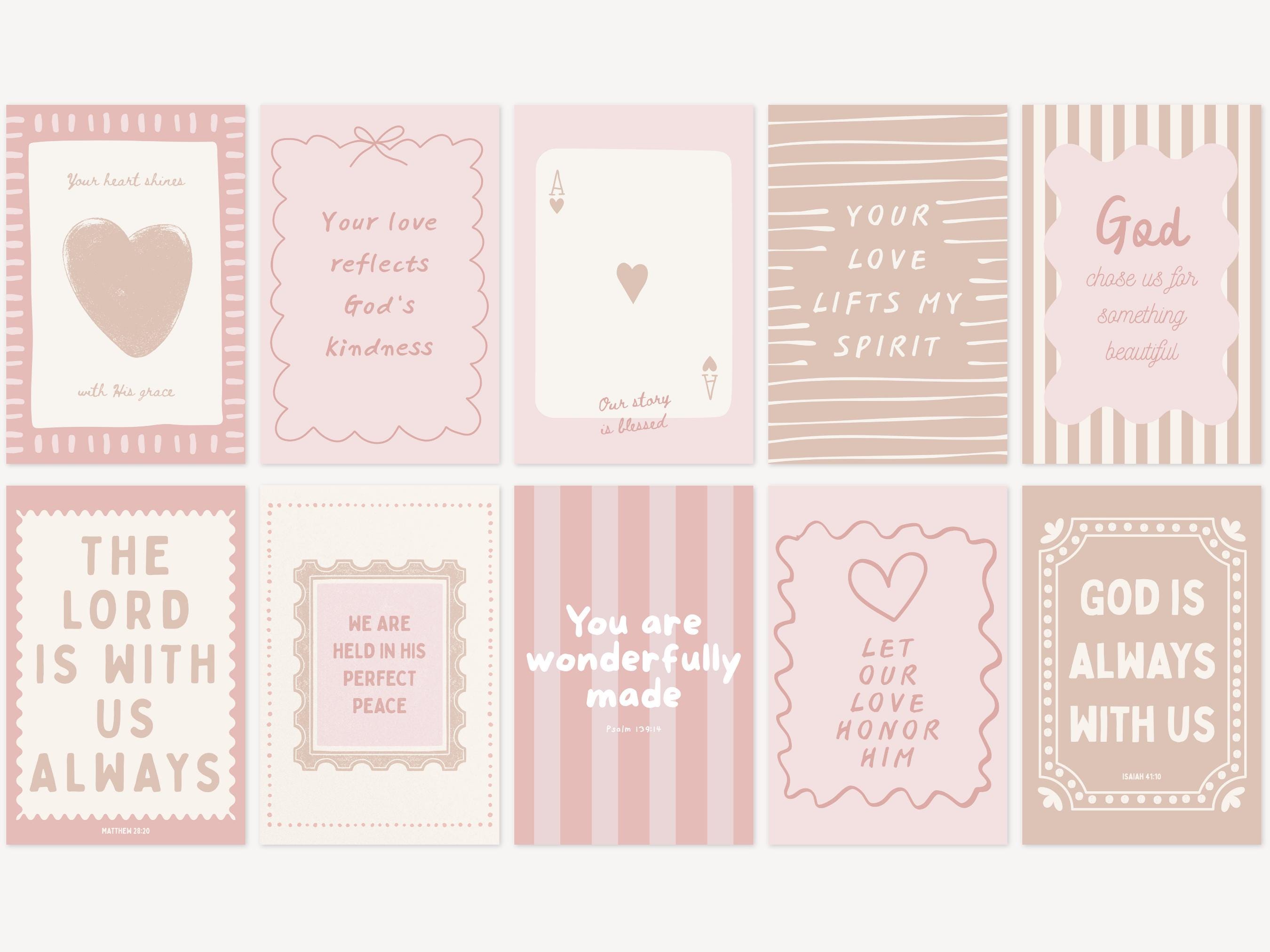 Christian Valentines Cards Printable | Pastel Love Bible Verse ...