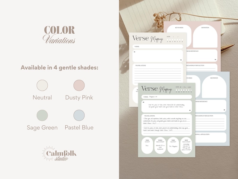 Bible Chapter Study Guide Template: Printable & Digital (goodnotes) - Etsy