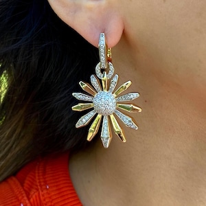Dainty Zircon Stone Hoop Earrings – Elegant Everyday Jewelry