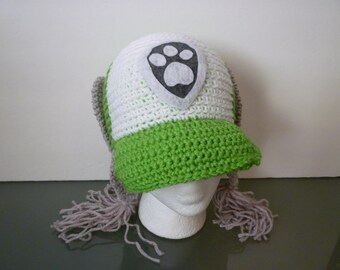 Hand Crocheted Beanie/ Hat - Costume - Dog - Paw - Halloween - Costume