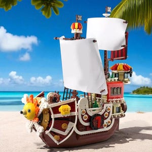 Sunny Thousand Boat Building Blocks, Anime One Piece Boat With Figure Bricks Set, Toys For Kid Childrens, Birthdays Gifts