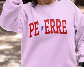 Boricua Pride Sweatshirt mit Rundhalsausschnitt, Flagge von Peru aus Peru PE ERRE
