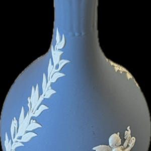 Vintage Wedgwood Blue Jasperware Bud Vase from the "Seasons" collection.