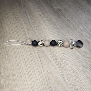 Cheetah pacifier clip