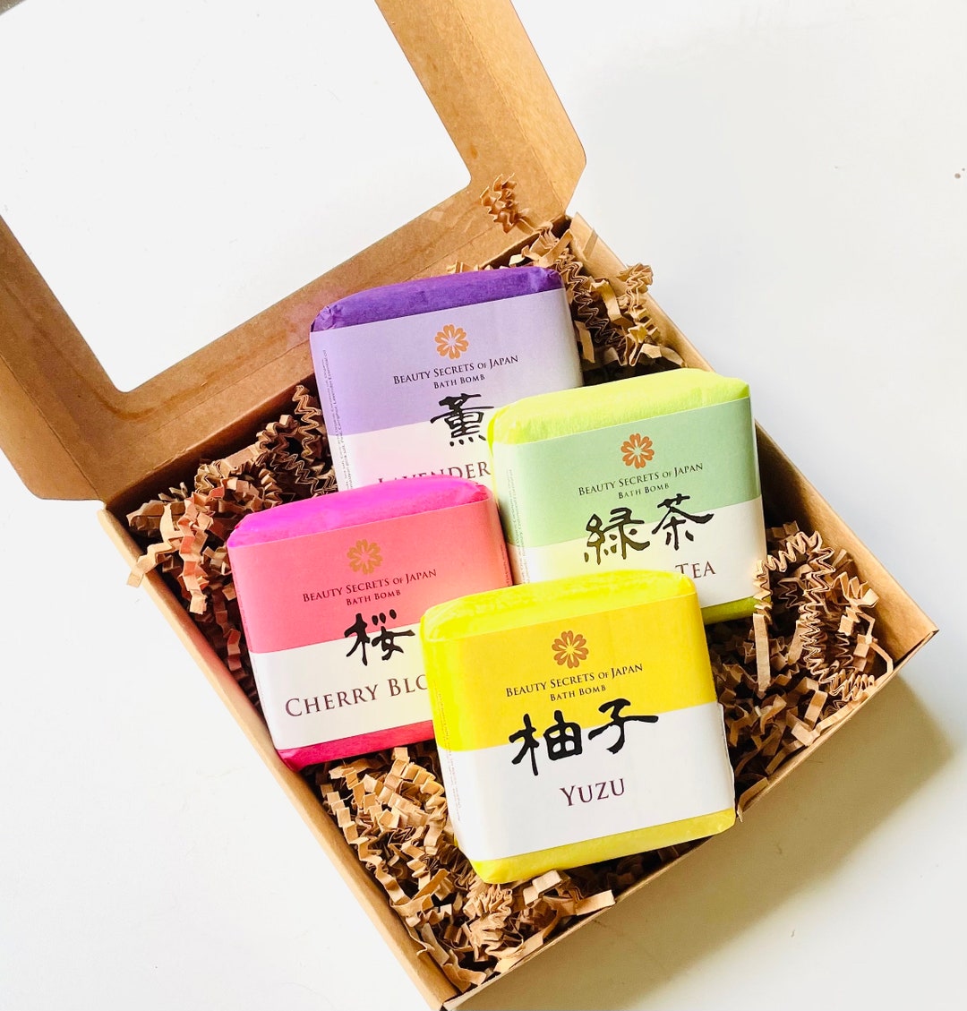 4 BATH BOMB Gift Set/japanese Flavor/moisturize/natural Bath Bomb