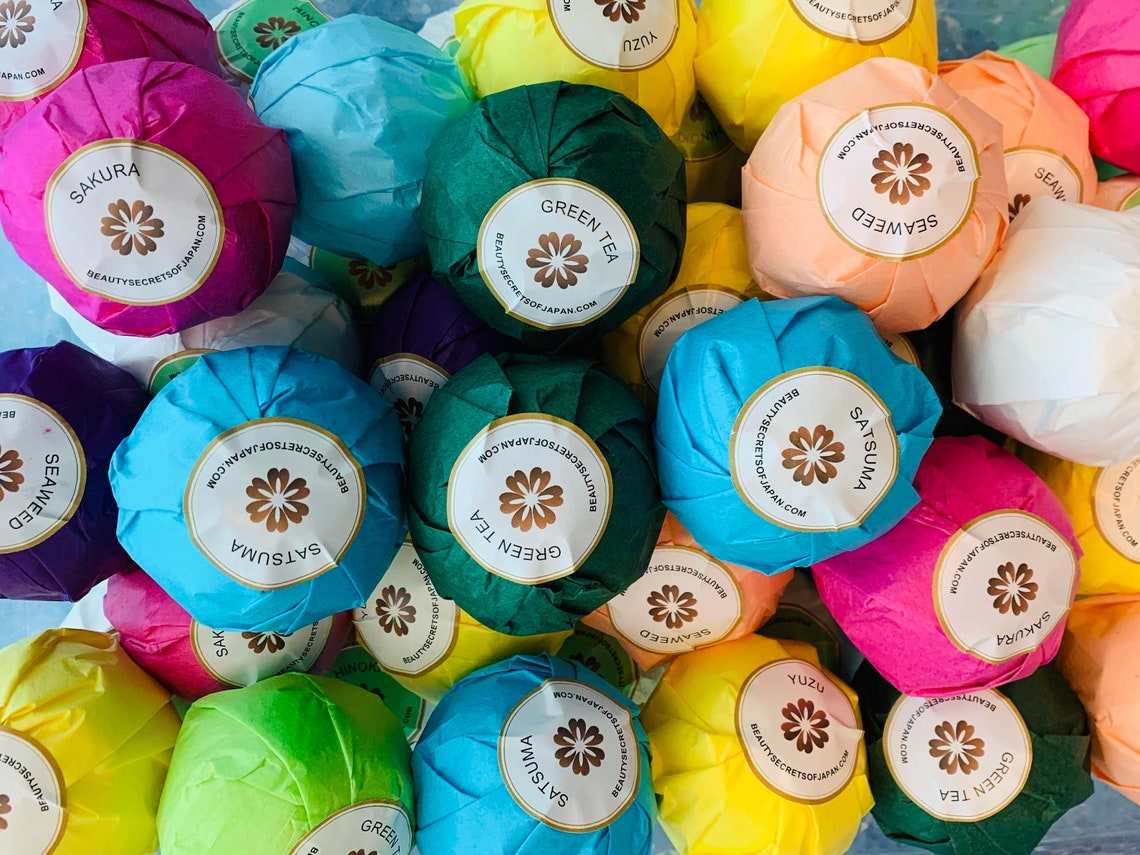 4 BATH BOMB Japanese flavor moisture your skin Etsy