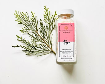 Sakura Bath salts /Soft floral/Luxurious/Relaxation/Japanese gift/Wedding favour/Cherry blossom bath salts/Japanese scent