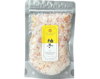 Japanese Bath Salts: Hinoki, Yuzu & Cherry Blossom - Calming Aromatherapy (8oz)