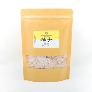 Japanese Bath Salts: Hinoki, Yuzu, Sakura - Soothing Aromatherapy (8oz)