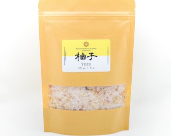Japanese Bath Salts: Hinoki, Yuzu, Sakura - Soothing Aromatherapy (8oz)