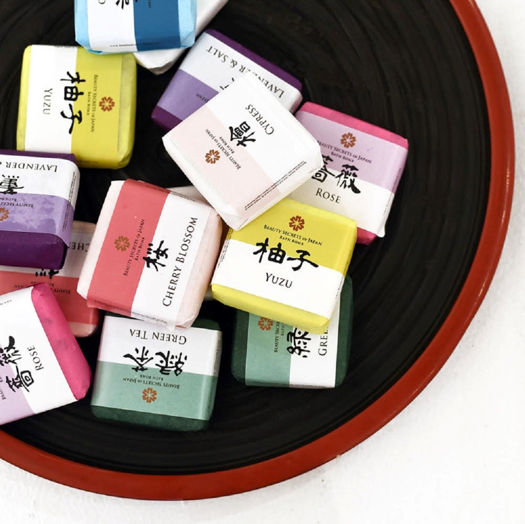 4 BATH BOMB, Japanese Flavor, Moisturize, Natural Bath Bomb Etsy