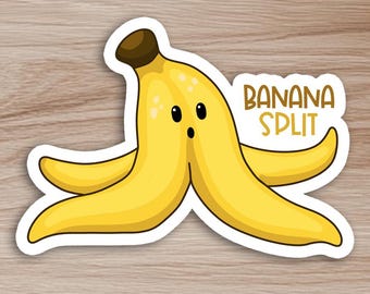 Banana Split - vinyl, water-resistant sticker