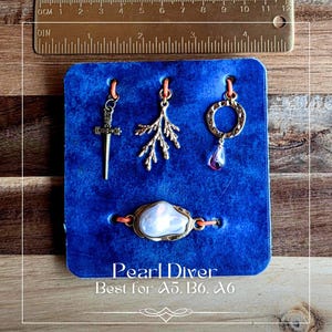 Journal Charm Bundle: Traveler's Notebook & Planner Accessories, Planner Charms and Connectors