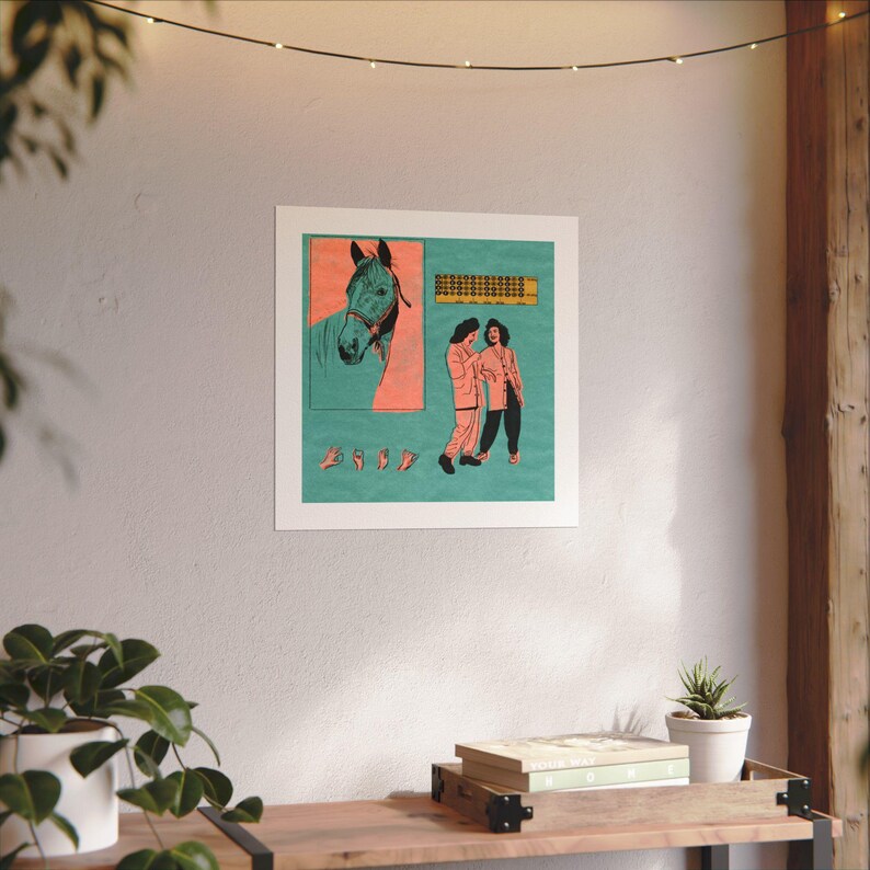 Mid-Century Mexican Women Art Print, Textured Watercolor Paper image 16